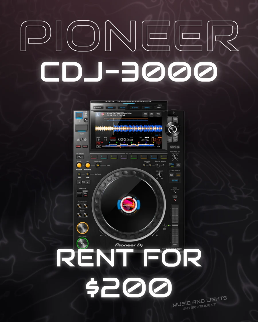 Pioneer CDJ-3000, rent for $200