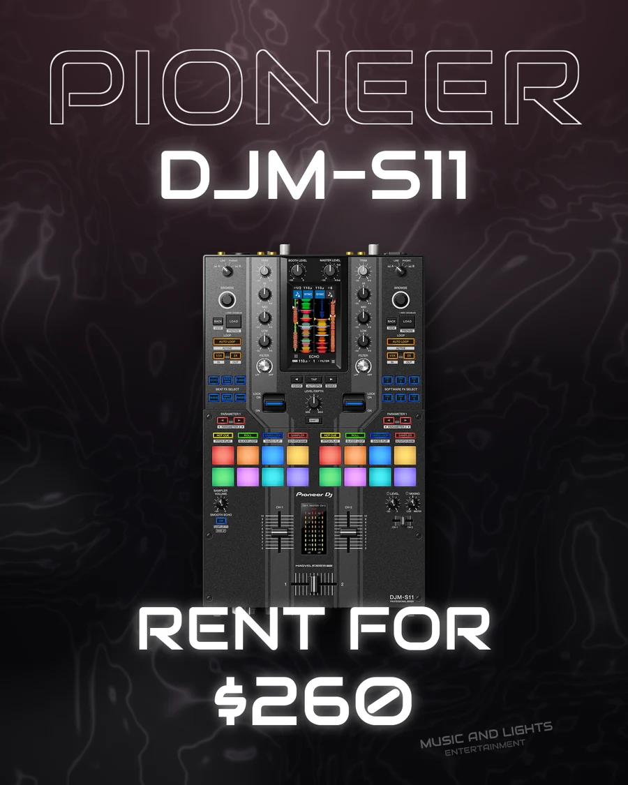 Pioneer DJM-S11 Mixer, rent for $260