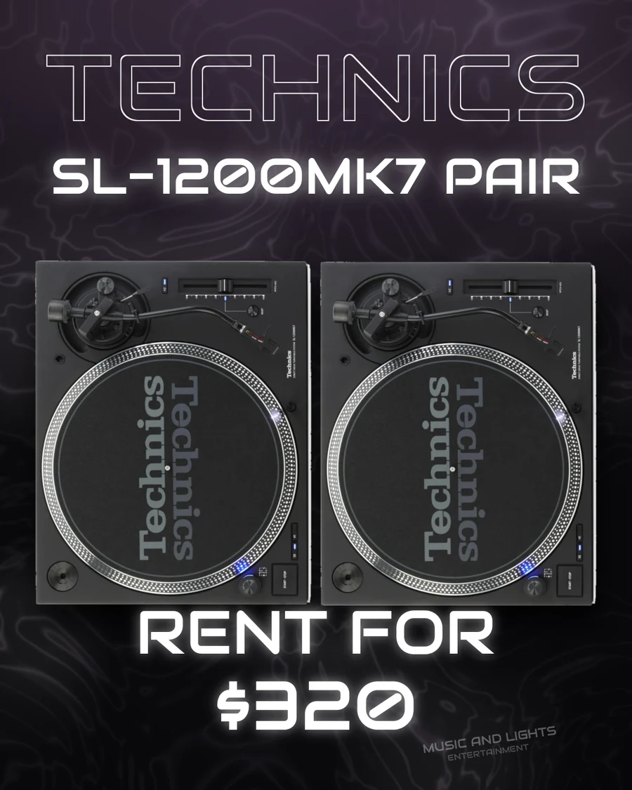 Technics SL-1200MK7 Pair, rent for $320